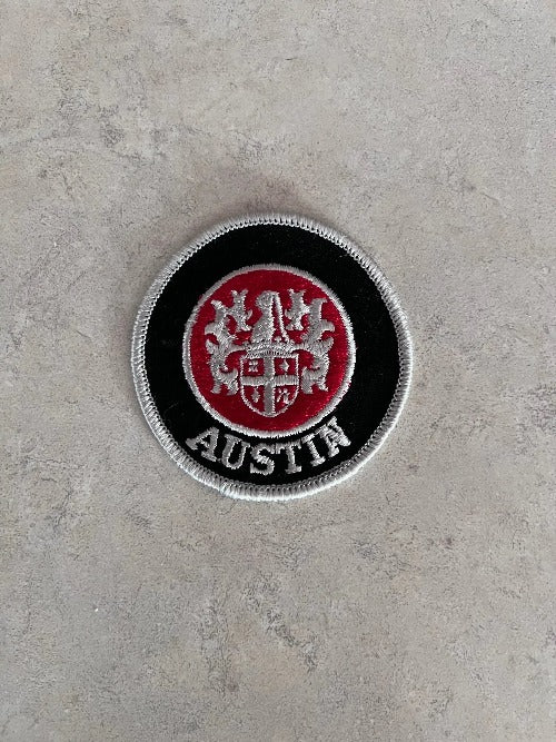 Vintage Austin Circle Patch Badge New Old Stock Auto EXC Item Relic has been safely stored away for decades and measures approximately 3 inch circle