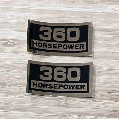 Pair 360 Horsepower Decals