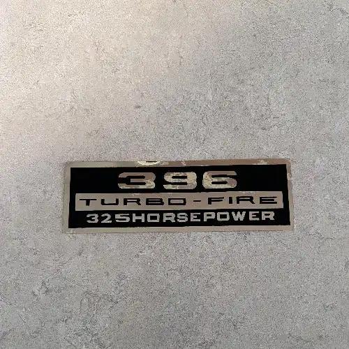 396 Turbo Fire 325 HP Decal Valve Cover