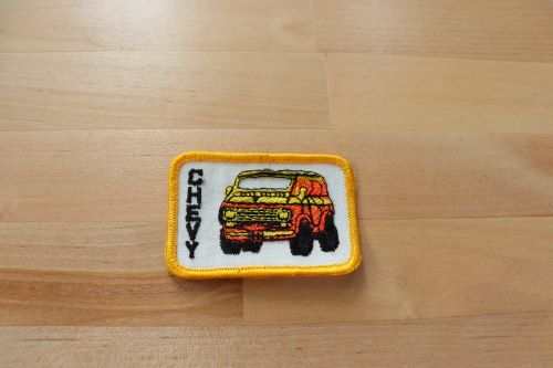 CHEVY VAN AUTO PATCH NOS VINTAGE EXC STITCHING Chevrolet VINTAGE NOS CHEVY van patch measuring 2 1/2 x 2  inches. A great piece to add to your vintage party van