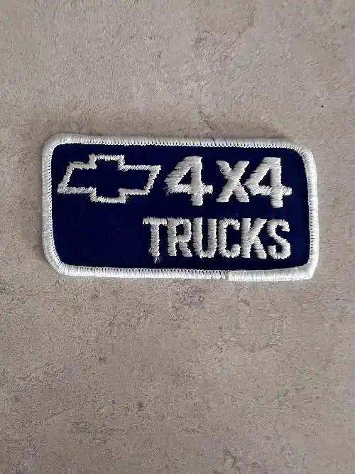 Vintage Chevy 4X4 Trucks White Border Patch