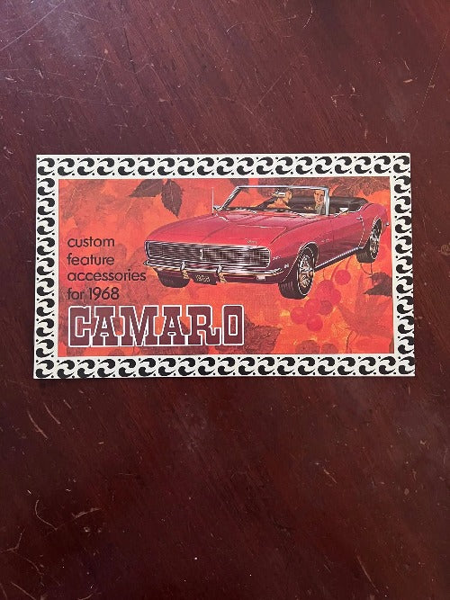 1968 Camaro Custom Feature Accessories Brochure