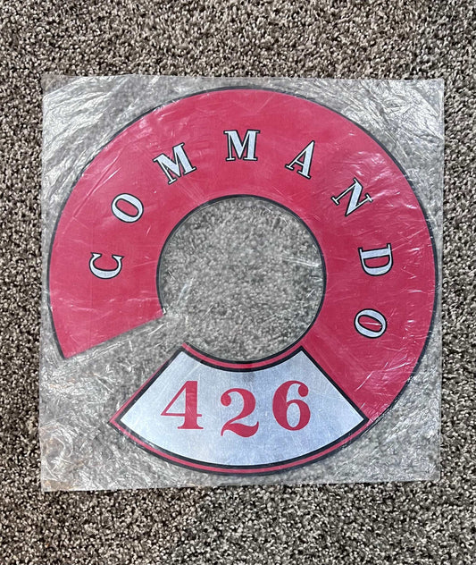 Plymouth Fury Belvedere 1964-65 426 Cammando Air Cleaner Decal Mopar Relic has been stored safely away for decades and measures approximately 10.75 inch circle 