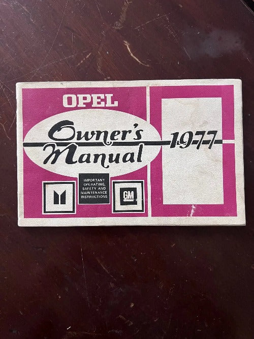 1977 Buick Opel Original Owners Manual