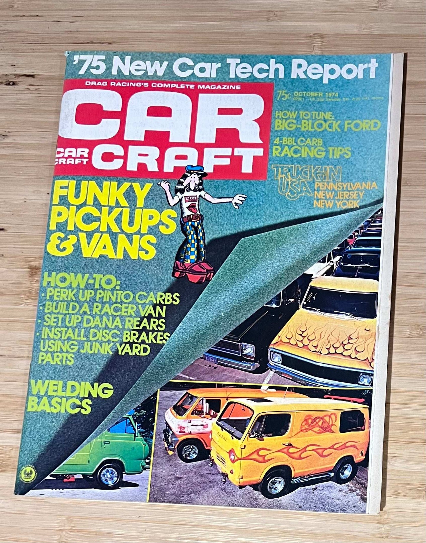 Car Craft October 1974 Magazine Eclectic Collection Featured 75 New Car Relic has been store safely away for decades and also features Funky Pickups and Vans Pinto