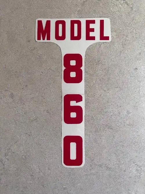 Ford Tractor Model 860 Hood Decal Pair