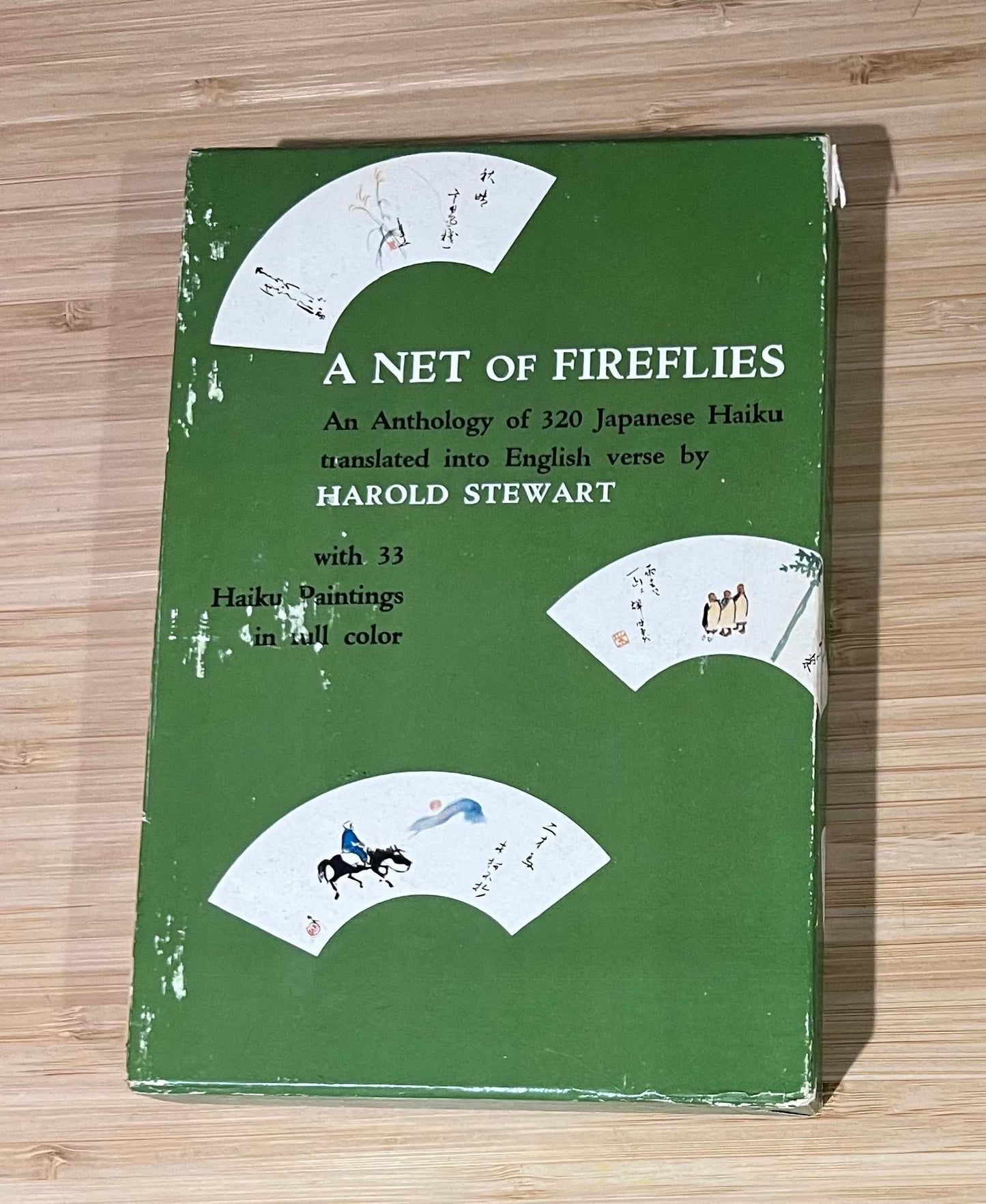 A Net of Fireflies Japanese Haiku and Paintings Book Hard Cover Box Relic has been stored away safely for decades with 320 Japanese Haiku with 33 full colour paintings