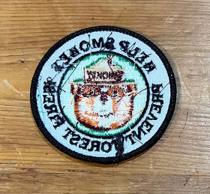 Help Smokey Prevent Forest Fires Vintage Patch NOS Nature Outdoors Wildlife Relic has been safely stored away for decades and measures approx 2.75 in Circle