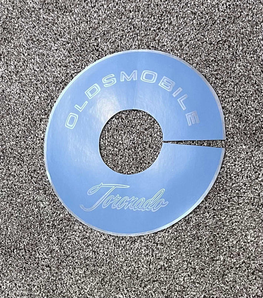 Oldsmobile 1966-67 Toronado Air Cleaner Decal Circle Restoration NOS EXC Relic has been safely stored away for decades and measures approximately 11.5 inch circle