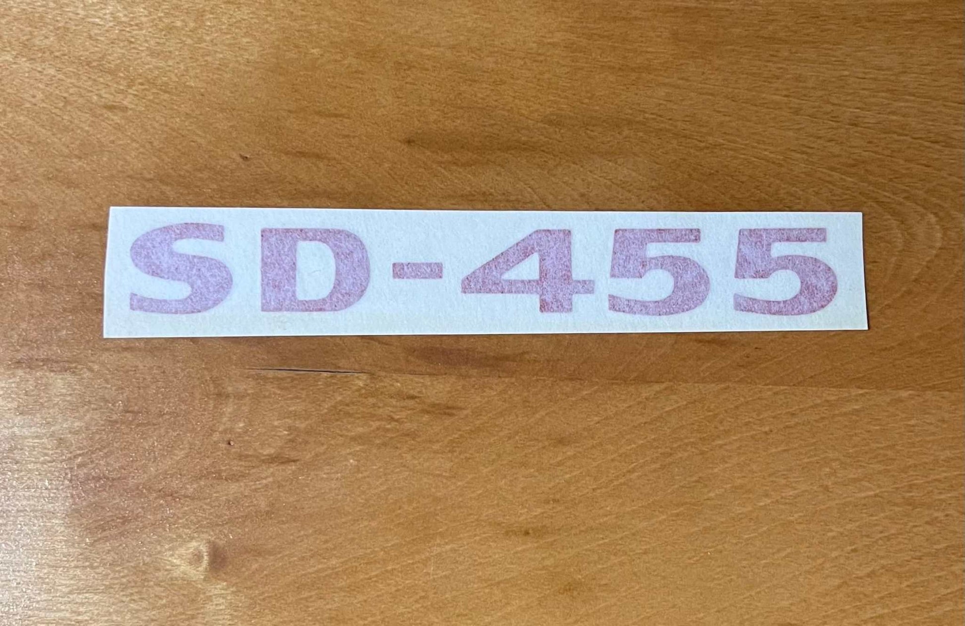 1973 Pontiac SD 455 Hood Scoop Red Decal EXC Condition Restoration Relic has been stored safely away for decades and measures approx 1 in wide x 6.75 in length DT197