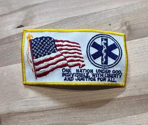 Paramedic American Flag One Nation Under God Patch