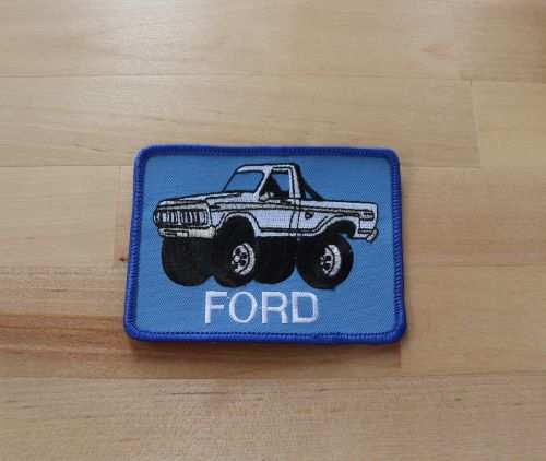 FORD PICKUP TRUCK PATCH NOS VINTAGE EXC FORD TRUCKS GLITTER STITCHING VINTAGE NOS FORD Pickup patch measuring 4 x 3 inches.  A great piece to add to your collection