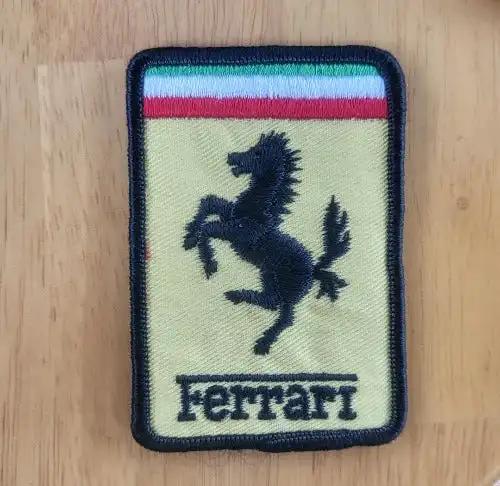 Vintage Ferrari Patch Medium Yellow Rectangle Auto Retro NOS Patch Ferrari Patch This relic has been stored for decades and measures 4 inch in width by 2.5 inches in
