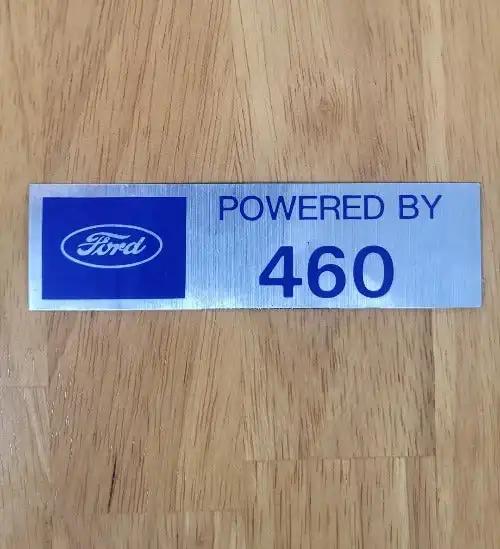 FORD BOSS POWERED BY 460 Valve Cover DECAL Metallic OFFICIALLY LICENSE is an adhesive decal This relic measures 1.25 inches by 4.5 inch oval Other Ford, Boss, Shelby