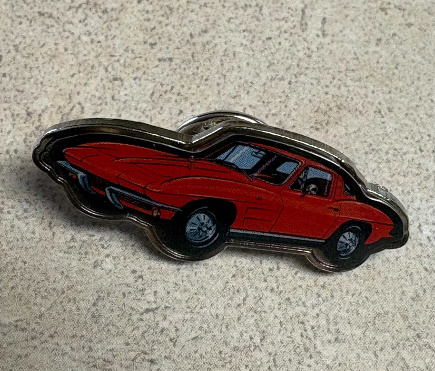Chevrolet Red Corvette Lapel Hat Pin Collectible Auto