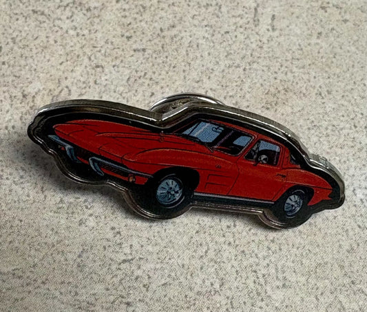 Chevrolet Red Corvette Lapel Hat Pin Collectible Auto