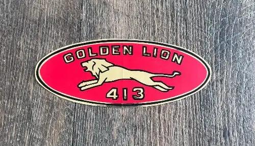 Chrysler GOLDEN LION Decal 413 Big Block V8 Valve Cover 1959-1965 NOS This relic has been stored for decades and uniquely measures 2.5 in wide x the length 6.25 in