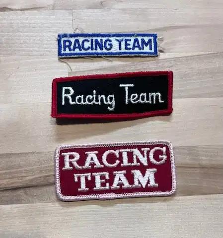 Vintage Racing Team 3 Patch Set B New Old Stock Auto Items Mint Condition Relics have been stored away safely for decades and the 3 items are of great value