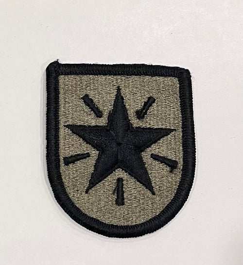 Infantry Brigade Patch Army Military Insignia Mint Unique measures approximately 2 1/2 x 2 inches and is in excellent condition.  Army green and black stitching