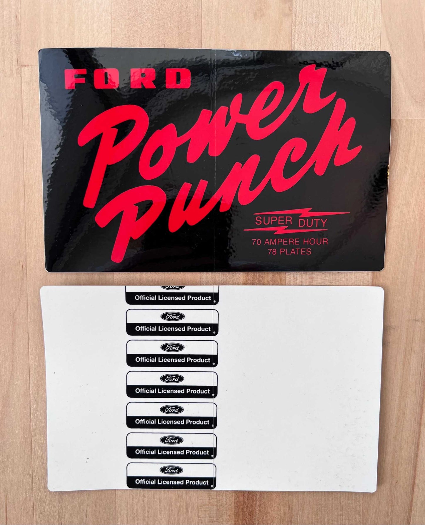 Ford Power Punch Battery Decal 