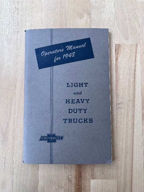 1948 CHEVROLET Operators Manual