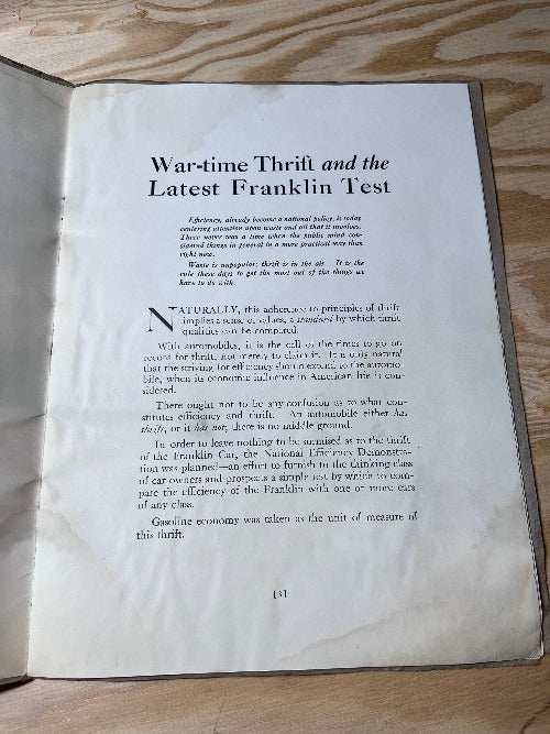 The Franklin Brochure