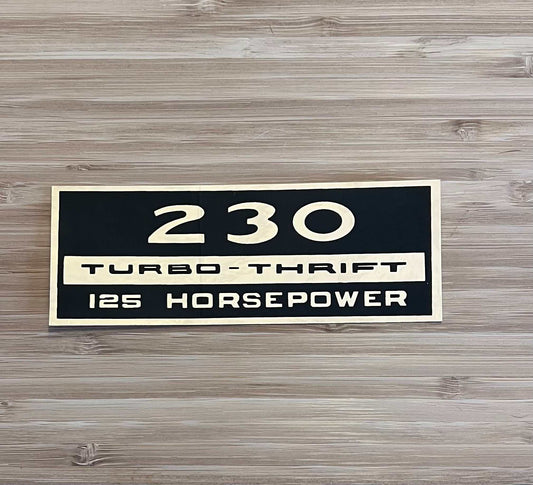 230 TURBO THRIFT 125 HP Decal