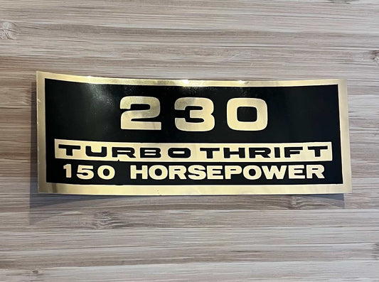 230 TURBO THRIFT 150 HP Decal