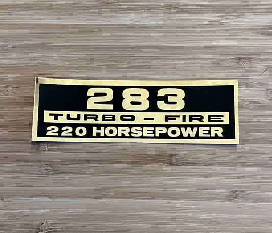 283 TURBO FIRE 220 Horsepower Decal