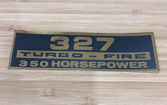 327 TURBO FIRE 350 Horsepower Decal