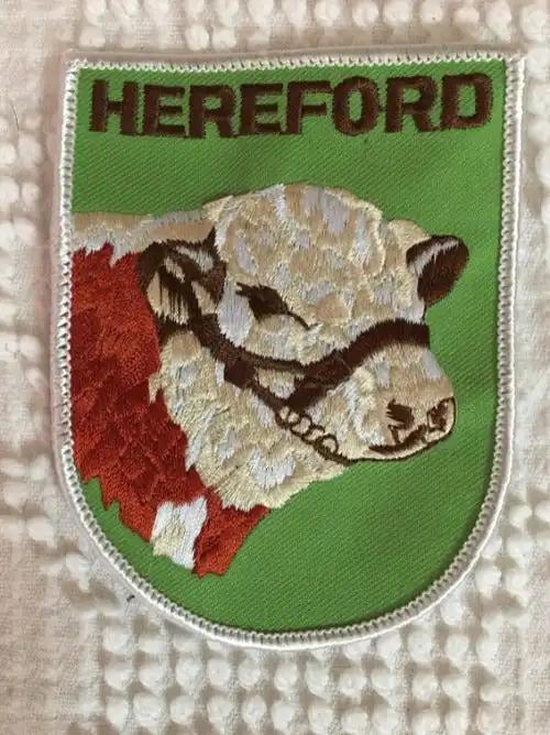 HEREFORD Cattle Cow Patch Animals MINT EXC RARE
