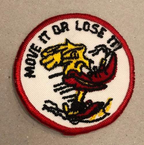 MOVE IT OR LOOSE IT PATCH THRUSH RACING NOS MINT Condition EXC Vintage Very unique NOS Item, never displayed, stored with care for decades measures 3 inch circle.