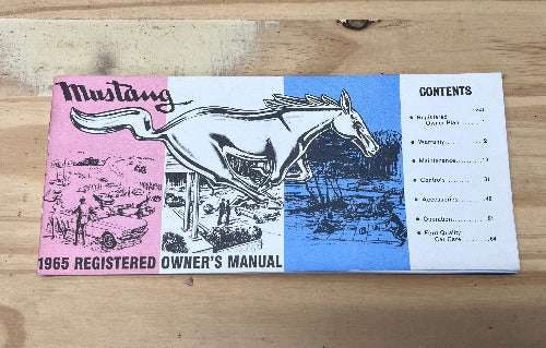 1965 FORD MUSTANG ORIGINAL OWNERS MANUAL NOS Mint VINTAGE MUSTANG COLLECTIBLE Brochure