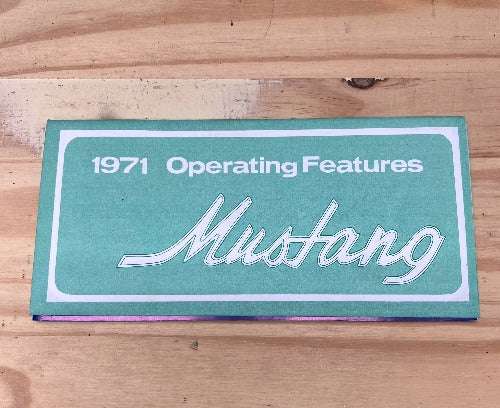 1971 FORD MUSTANG ORIGINAL OWNERS MANUAL NOS MINT VINTAGE MUSTANG COLLECTIBLE Brochure