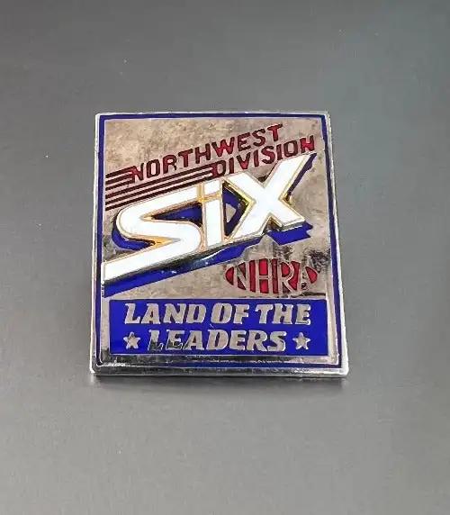 NHRA Six Northwest Division Drag Racing Pin Mint Land Of The Leaders