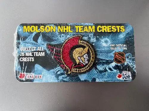 1998 Ottawa Senators Molson NHL Patch Team Crests Retro Unique Mint Vintage mint on card Relic has been stored away safely for decades and measures approx 1.5 in