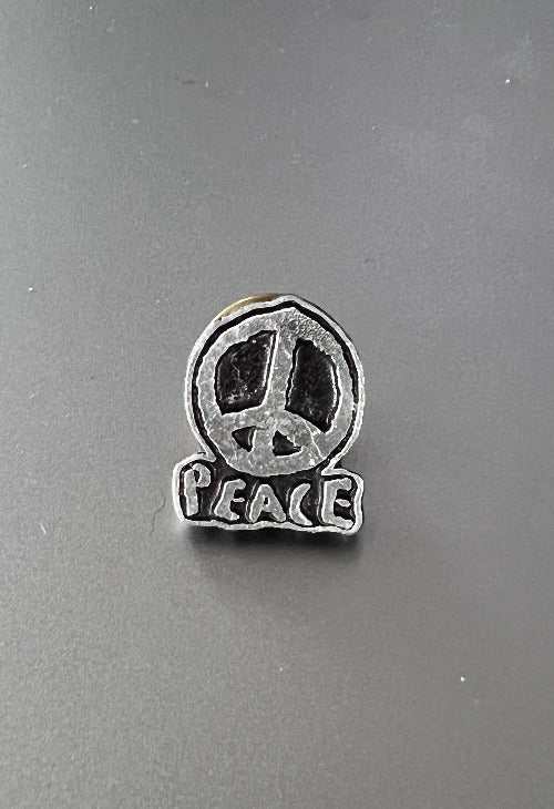 PEACE Sign Pin Logo Detailed Mint NOS Retro Throwback Unique Classic. Pin is approximately 1/2 inch wide and 1/2 inch long, chrome metal, push pin backing and locks.