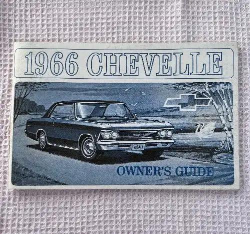 1966 CHEVELLE Chevrolet OWNERS GUIDE 55 Pages of Specs & Details MINT ORIGINAL 1966 CHEVELLE Owner's Guide in MINT NOS condition, incredible add from PG Relics