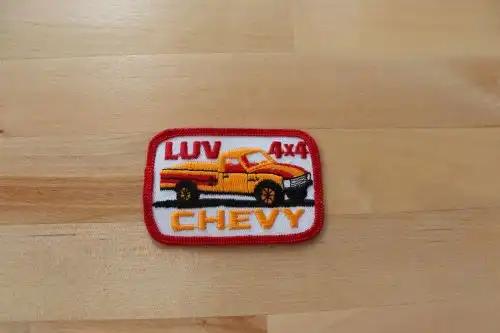 CHEVY LUV 4x4 Pickup PATCH NOS VINTAGE EXC STITCHING Chevrolet VINTAGE NOS CHEVY LUV 4x4 patch measuring 2.5 x 2  inches.  A great piece to add to your vintage items