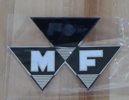 MASSEY FERGUSON MF Farm Tractor Small Hood Decal NOS Triple Triangle This is a relic has been stored away safely for decades and measures approx 3 inches x 2 inches