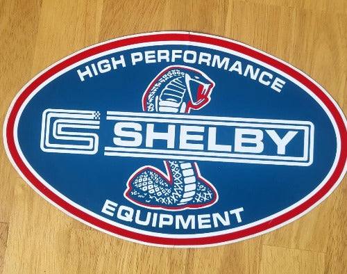 Carroll Shelby High Performance Equipment DECAL Cobra EXC Officially Licensed relic has been stored away safely for decades and measures approx 6.5 in x 10.5 in oval