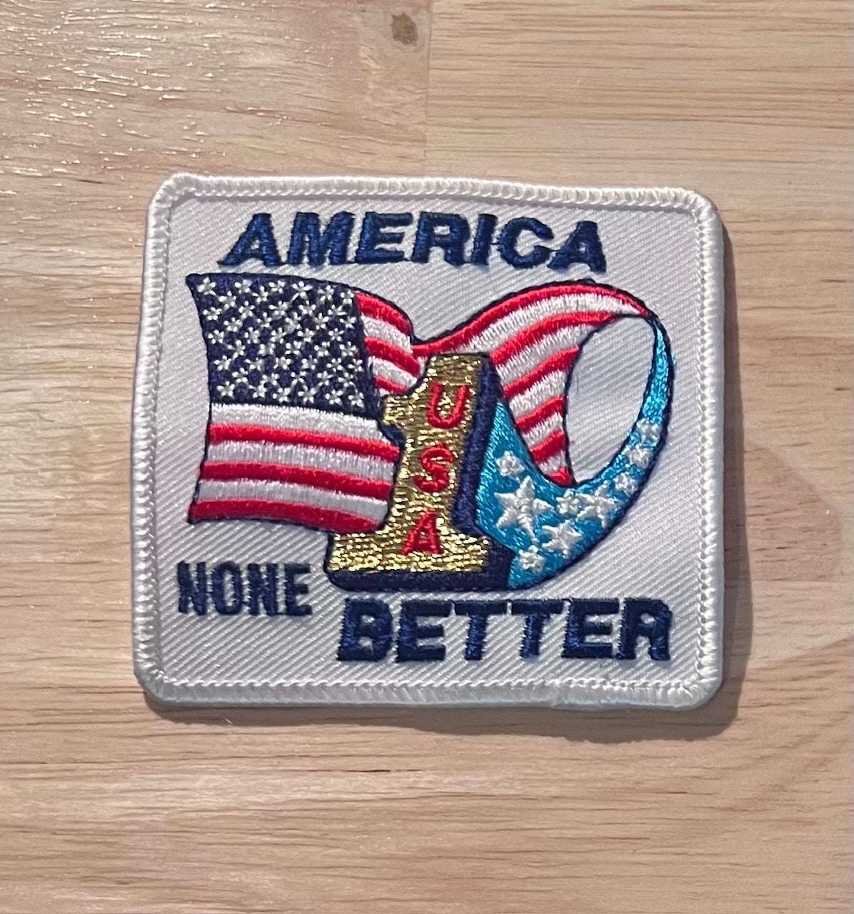 American USA Flag Glitter 1 None Better Vintage Patch