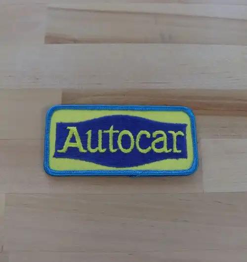 Vintage AUTOCAR Logo Semi Truck PATCH Mint NOS Item. This is a web stitched vintage AUTOCAR logo patch measuring approximately 4.25 x 2 in. Never worn, sewn, display