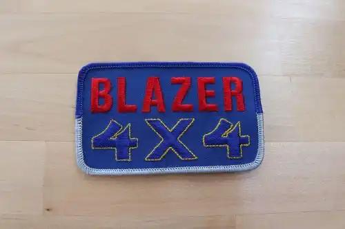 Chevrolet BLAZER 4X4 Patch Auto MINT New Old Stock Chevy Vintage Item Relic has been stored away safely for decades and is  measuring 4 x 2.5 inches. Detailed stitch
