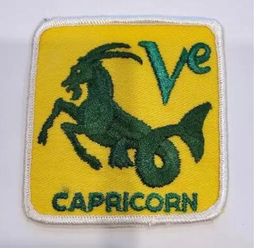 CAPRICORN HOROSCOPE ASTROLOGY PATCH VINTAGE Unique. ITEM N.O.S. The item measures approximately 3 in squared. Please see our other horoscope and eclectic items.