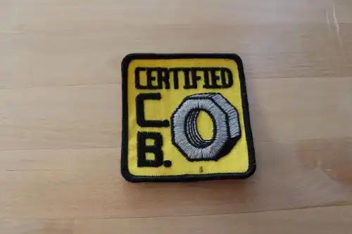 CERTIFIED CB NUT Eclectic PATCH Vintage Mint EXC New Old Stock Item item for the retro patch collector and CERTIFIED CB NUT enthusiast in your life CERTIFIED unique