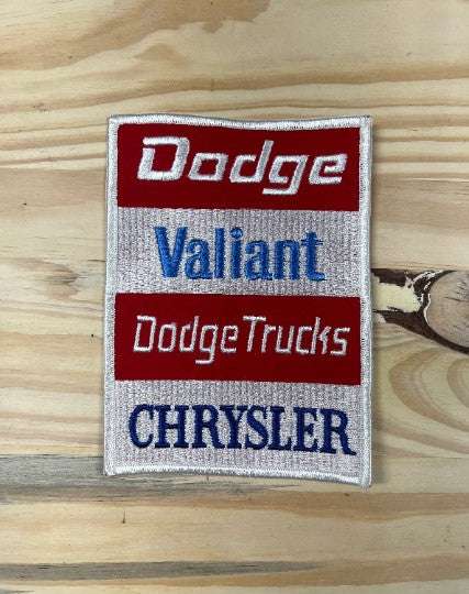 DODGE VALIANT DODGE TRUCKS CHRYSLER Patch Vintage jacket patch, never displayed, stored with care. Item measures approximately 7 x 5 inches. Great item for collector