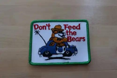 DONT FEED THE BEARS Smokey Patrol Patch Camping Nature Vintage N.O.S. Relic has been stored away safely for decades and measures approx 4 x 3 in and is in NOS EXC