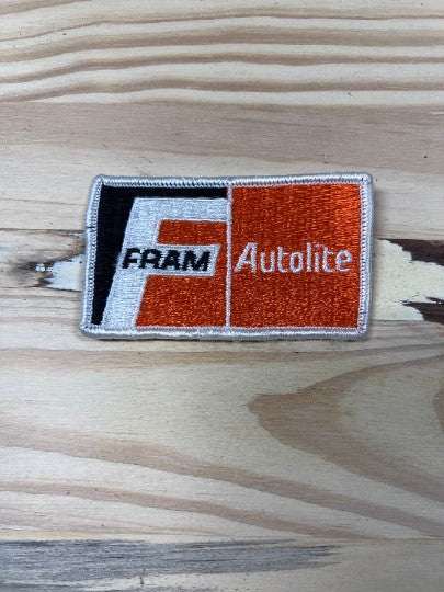 FRAM AUTOLITE Patch Mint NoS Exc Automotive Collectible Auto Vintage Item measures approximately 3 1/2 x 2 inches, detailed stitching and in excellent condition