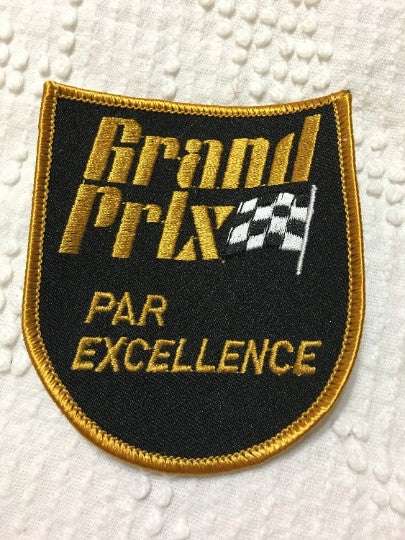 GRAND PRIX Patch Racing Par Excellence Nos Item Vintage Formula